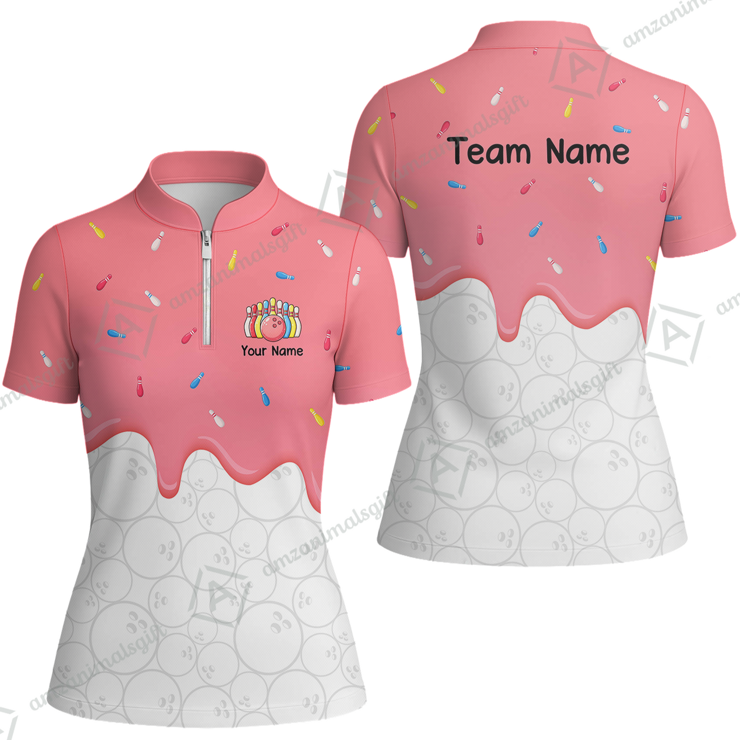 Customized Bowling Jersey Shirt, Ice Cream Sweet Melting Drip Bowling, Custom Bowling Team Shirt With Name and Team Name