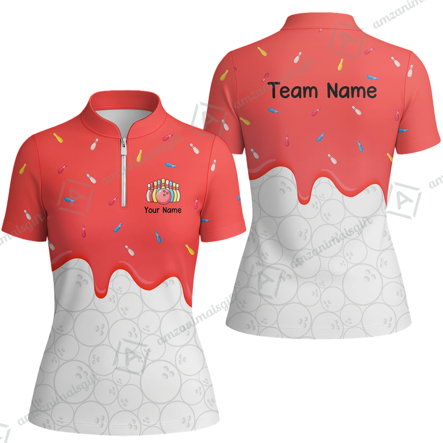 Customized Bowling Jersey Shirt, Ice Cream Sweet Melting Drip Bowling, Custom Bowling Team Shirt With Name and Team Name