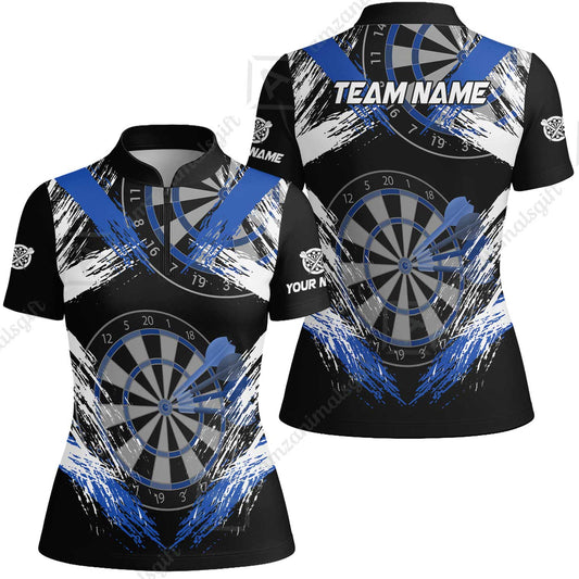 Customized Darts Women Jersey Shirt, Darts Tournament Grunge Style Multicolor Women Jersey Shirt Jersey For Darts Player