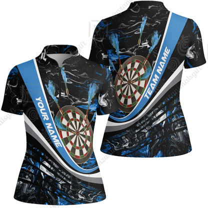 Customized Darts Women Jersey Shirt, Darts Flaming Magma Multicolor Women Jersey Shirt Custom Team Jersey For Darts Player