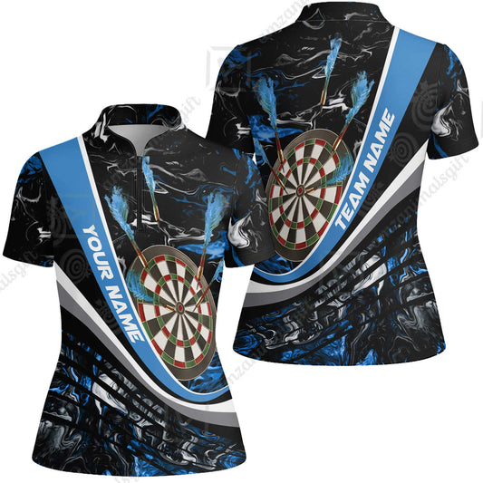 Customized Darts Women Jersey Shirt, Darts Flaming Magma Multicolor Women Jersey Shirt Custom Team Jersey For Darts Player