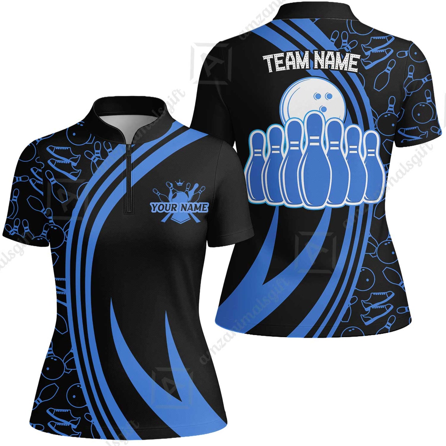 Customized Bowling Team Women Jersey Shirt Neon Multicolor Bowling Uniforms With Name And Team Name For Bowlers, Team League