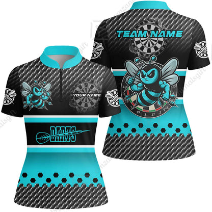 Custom Funny Bee Darts Unisex Polo Team Shirts, Custom Team League Darts Jersey Polo , Custom Darts Team Jerseys Uniform