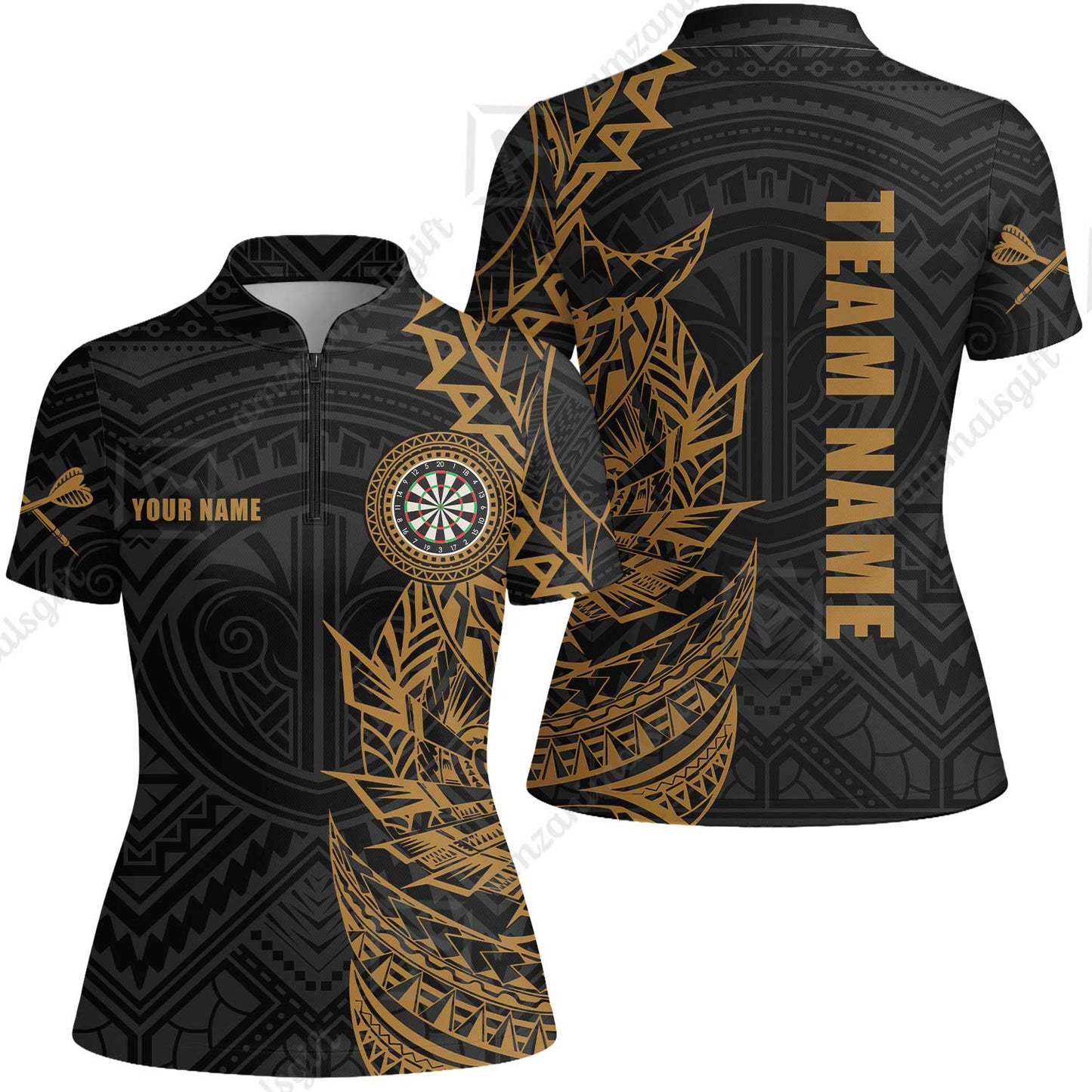 Custom Tribal Darts Team Men Polo Shirts, Darts uniforms Tribal Darts Personalized Name And Team Name