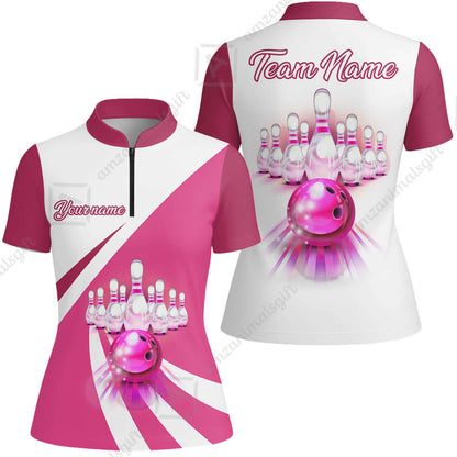Bowling Customized Jersey White Green Shirt Rolling Bowling Tenpin Jersey Shirt, Outfit For Bowlers, Bowling Team