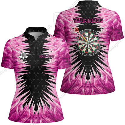 Customized Darts Women Jersey Shirt, Darts Dartboard Ice And Fire Multicolor Women Jersey Shirt Jersey For Darts Players