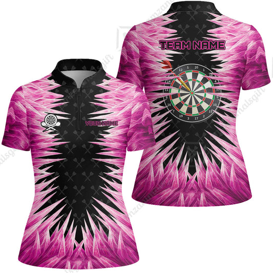 Customized Darts Women Jersey Shirt, Darts Dartboard Ice And Fire Multicolor Women Jersey Shirt Jersey For Darts Players