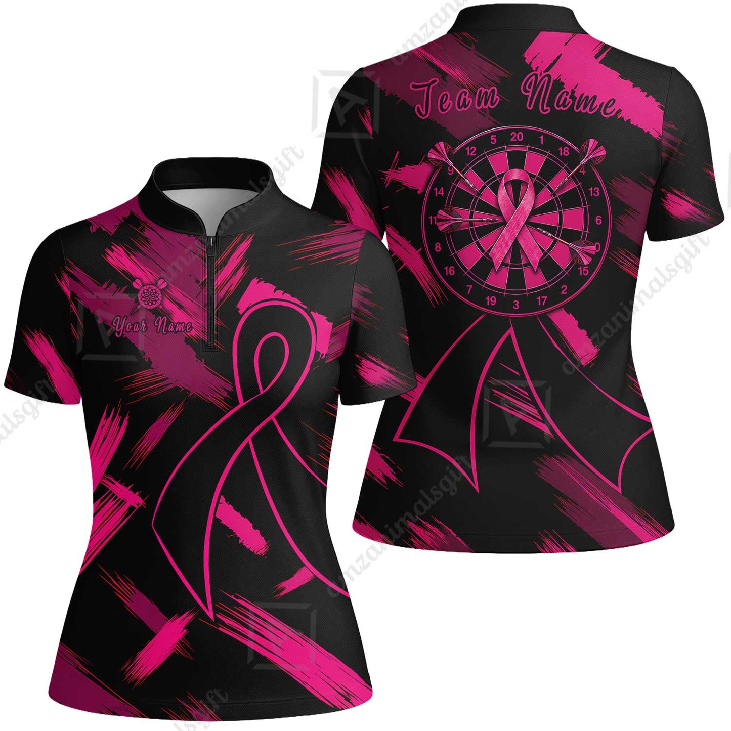 Custom Darts Jersey Polo Shirt, Ribbons Dart, Custom Dart Jersey Team Shirt For Players With Name & Team Name