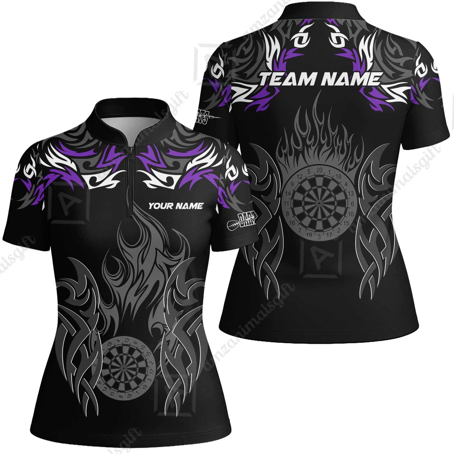 Customized Darts Women Jersey Shirt, Dartboard Fire Flame Darts Women Jersey Shirt Multicolor Team Style, Jersey for Darts Players