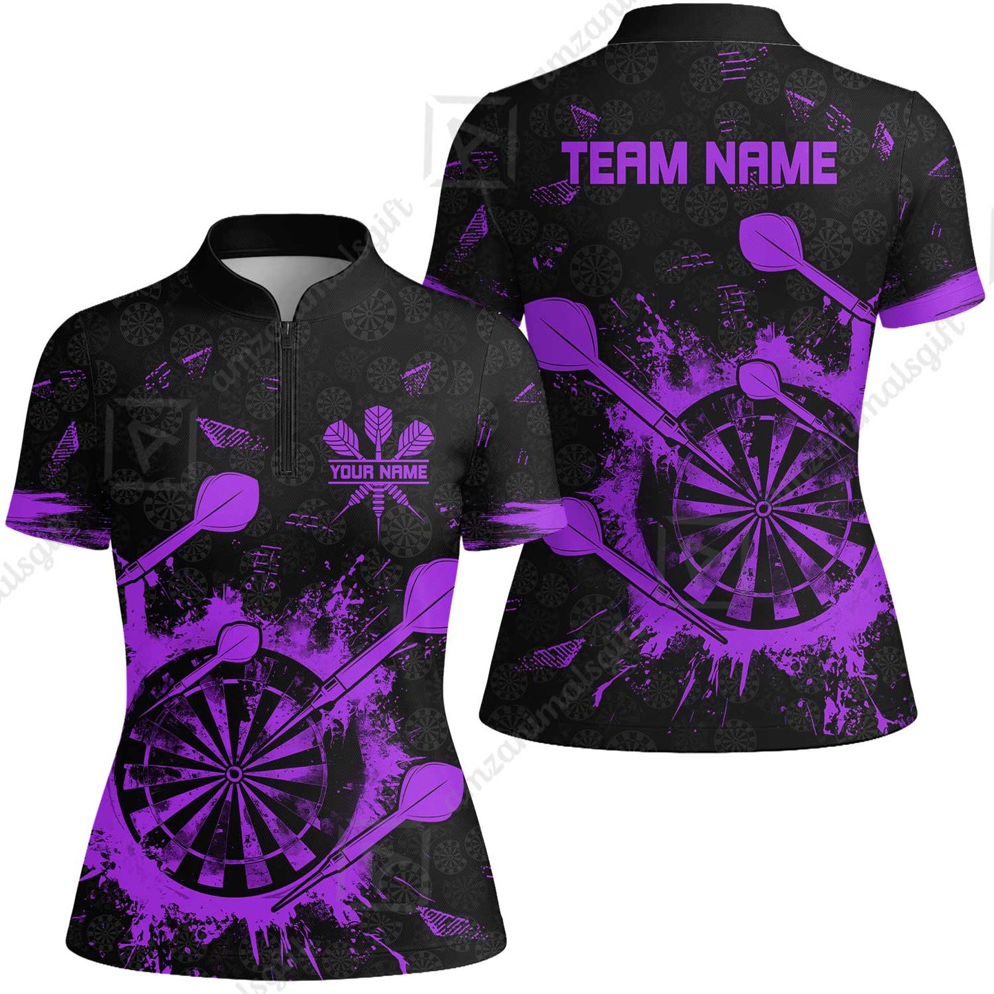 Customized Darts Women Jersey Shirt, Darts Grunge Dartboard Women Jersey Shirt Team Style Jersey for Darts Players