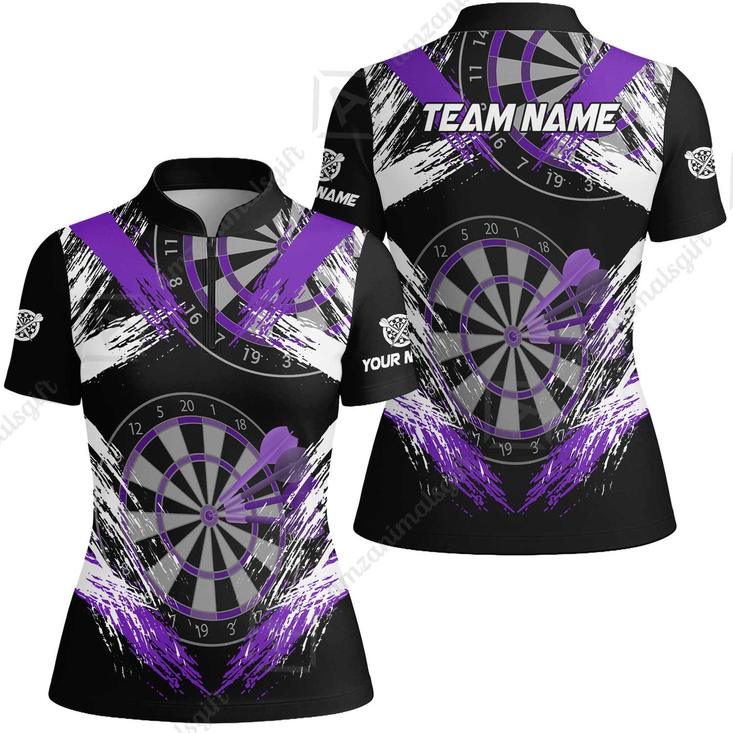Customized Darts Women Jersey Shirt, Darts Tournament Grunge Style Multicolor Women Jersey Shirt Jersey For Darts Player