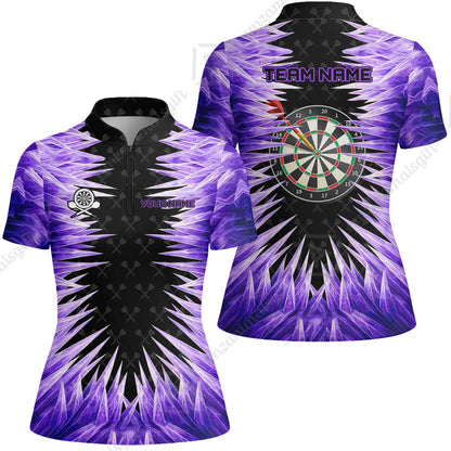 Customized Darts Women Jersey Shirt, Darts Dartboard Ice And Fire Multicolor Women Jersey Shirt Jersey For Darts Players