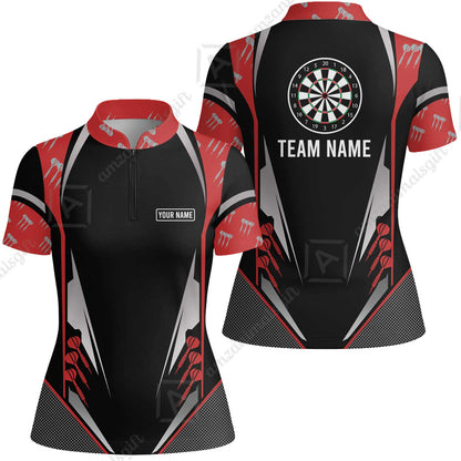 Customized Name & Text Darts Women Jersey Shirt, Personalized Darts Team Women Jersey Shirt For Summer - Gift For Darts Lovers, Darts Players Uniforms
