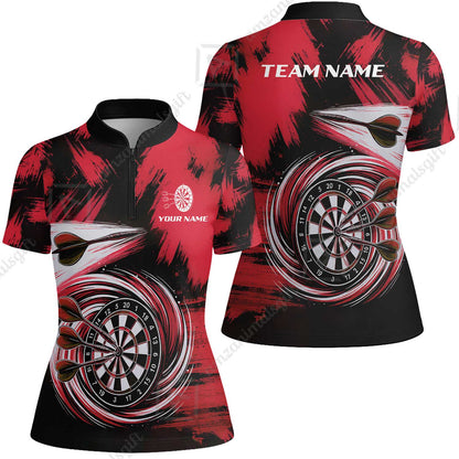 Customized Darts Women Jersey Shirt, Darts Colorful Wave Custom Name Team Name Women Jersey Shirt For Darts Player