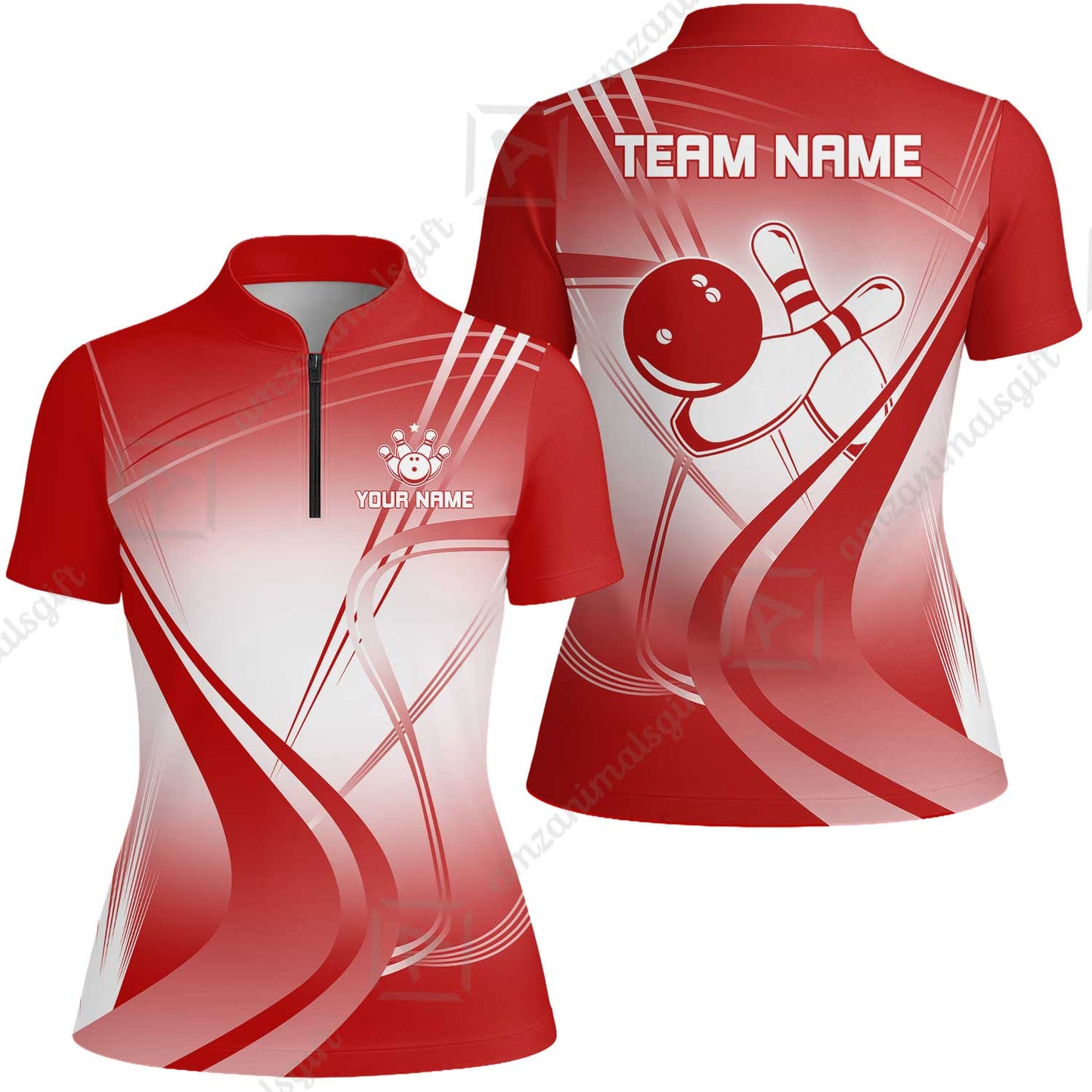 Customized Bowling Women Jersey Shirt, Custom Bowling Uniform Women Jersey Shirt, Multicolor Team Style Jersey for Bowlers