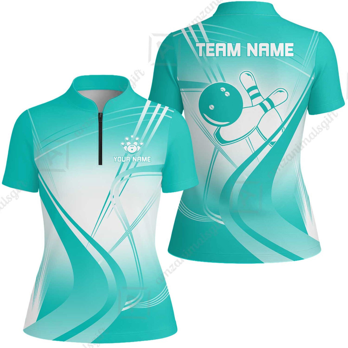 Customized Bowling Women Jersey Shirt, Custom Bowling Uniform Women Jersey Shirt, Multicolor Team Style Jersey for Bowlers