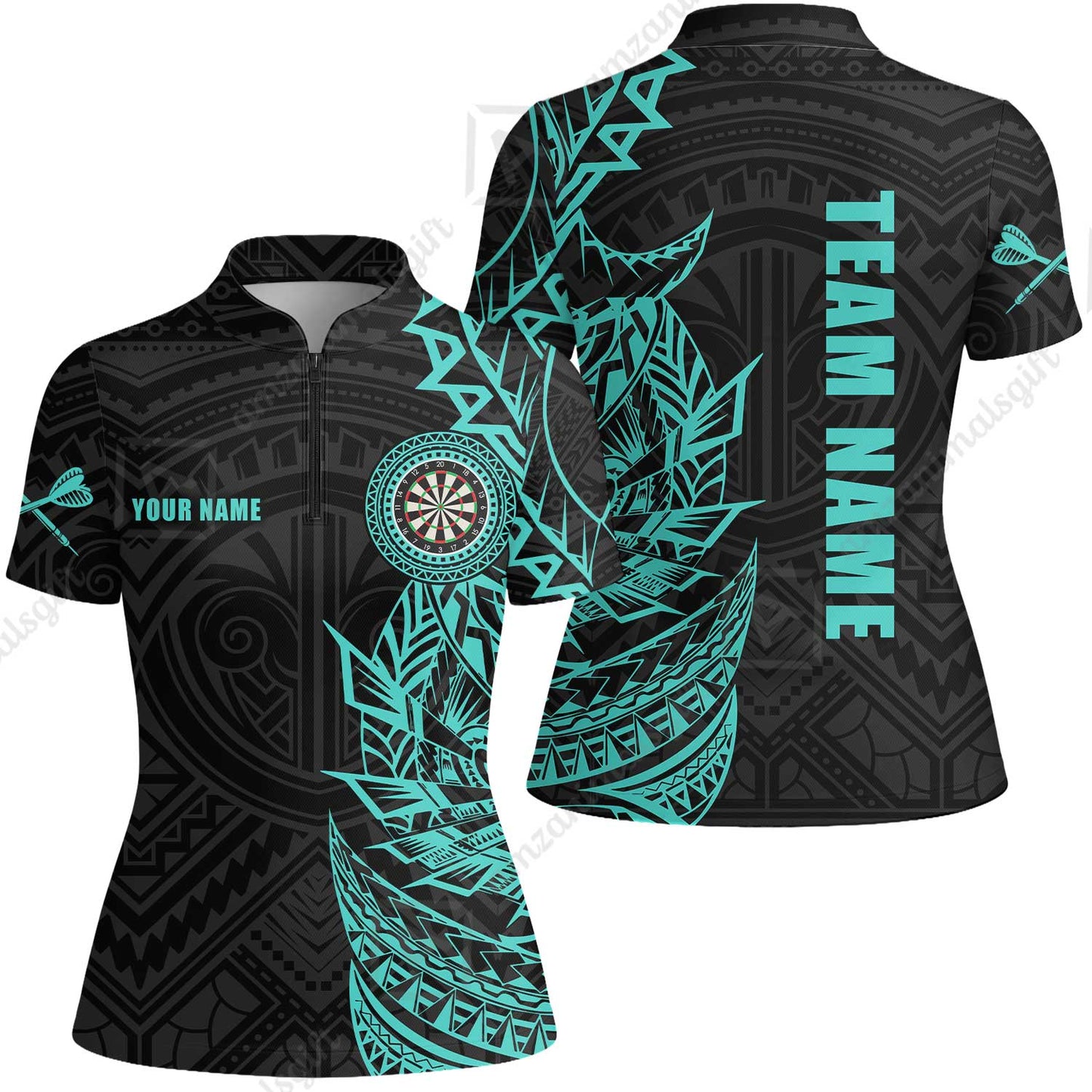 Custom Tribal Darts Team Men Polo Shirts, Darts uniforms Tribal Darts Personalized Name And Team Name