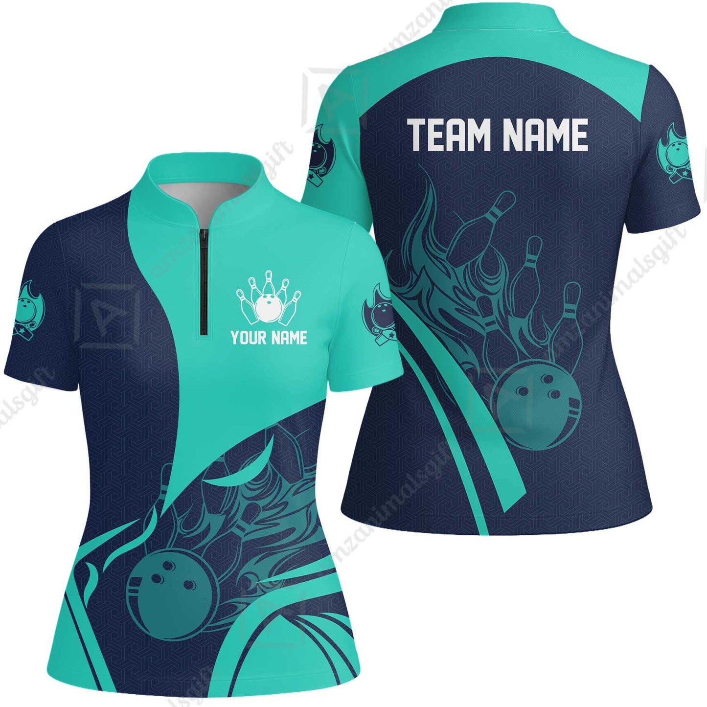 Customized Bowling Women Jersey Shirt, Flame Bowling Multicolor Custom Team Uniform Women Jersey Shirt, Jersey for Bowlers