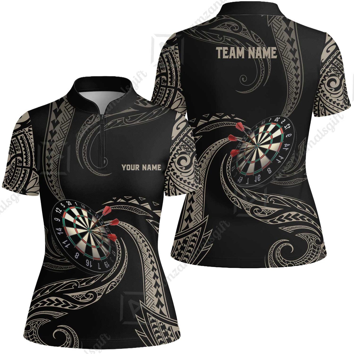 Custom Roll Tribal Darts Team Men Polo Shirts, Darts uniforms Roll Tribal Darts Personalized Name And Team Name