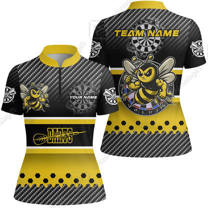 Custom Funny Bee Darts Unisex Polo Team Shirts, Custom Team League Darts Jersey Polo , Custom Darts Team Jerseys Uniform