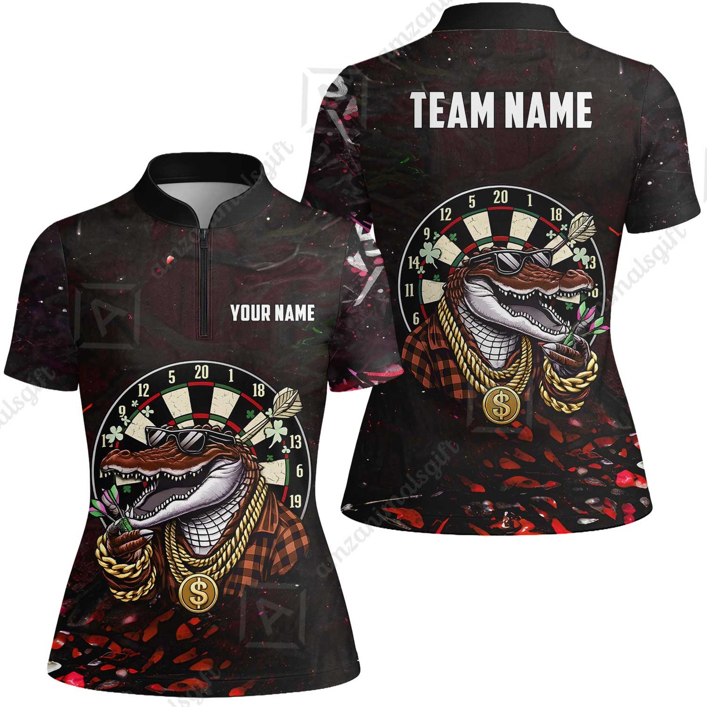 Custom Darts Team Jersey, Personalized Alligator Dart Jersey Shirt For Players With Name & Team Name