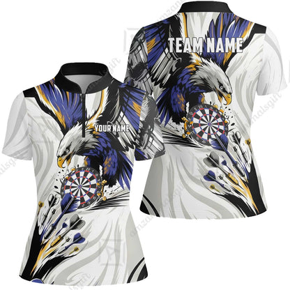 Custom Darts Team Jersey, Personalized Eagle Strike Dart Polo Shirt For Players With Name & Team Name