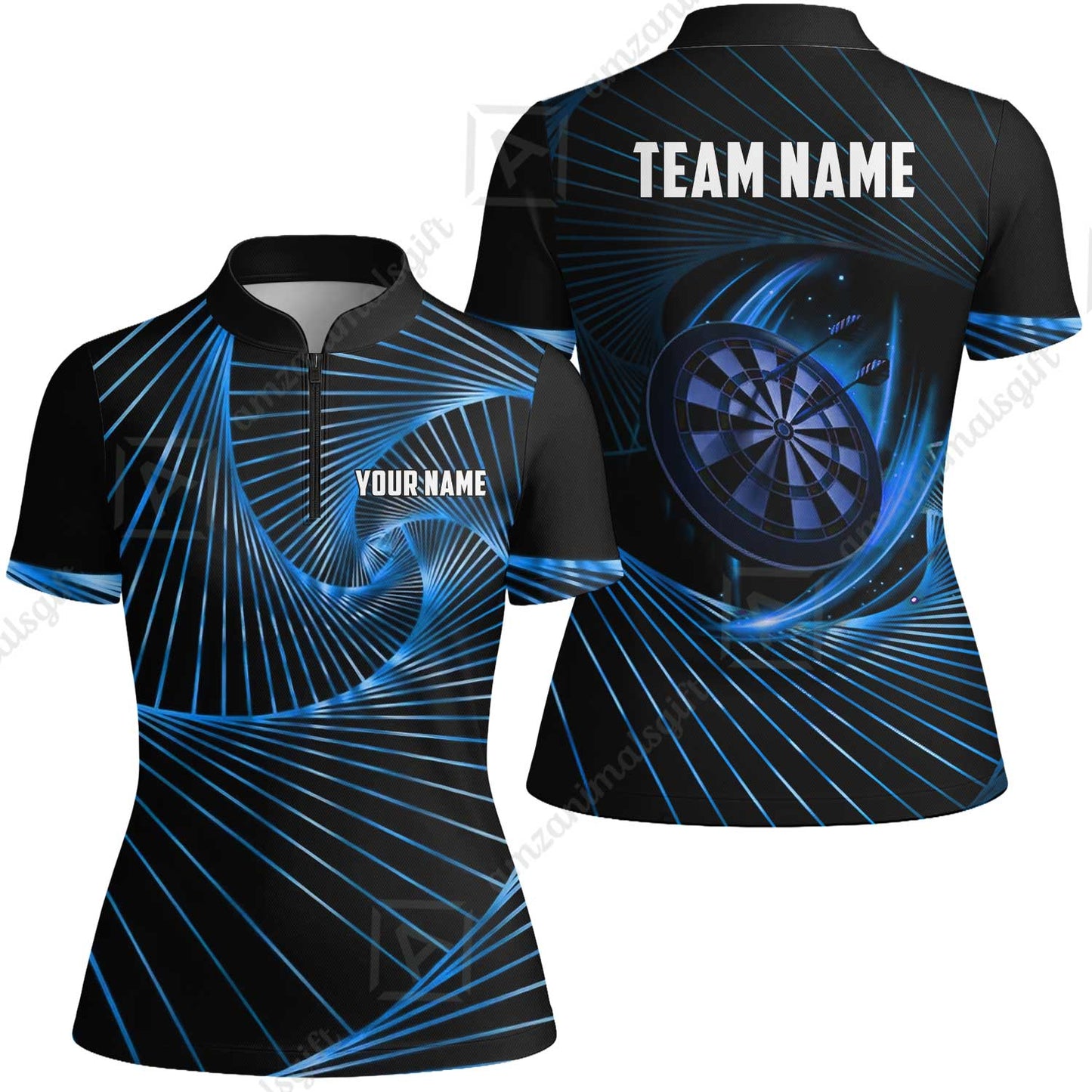 Custom Darts Team Jersey, Personalized Dark Flame Dart Polo Shirt For Players With Name & Team Name
