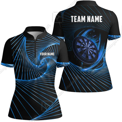 Custom Darts Team Jersey, Personalized Dark Flame Dart Polo Shirt For Players With Name & Team Name