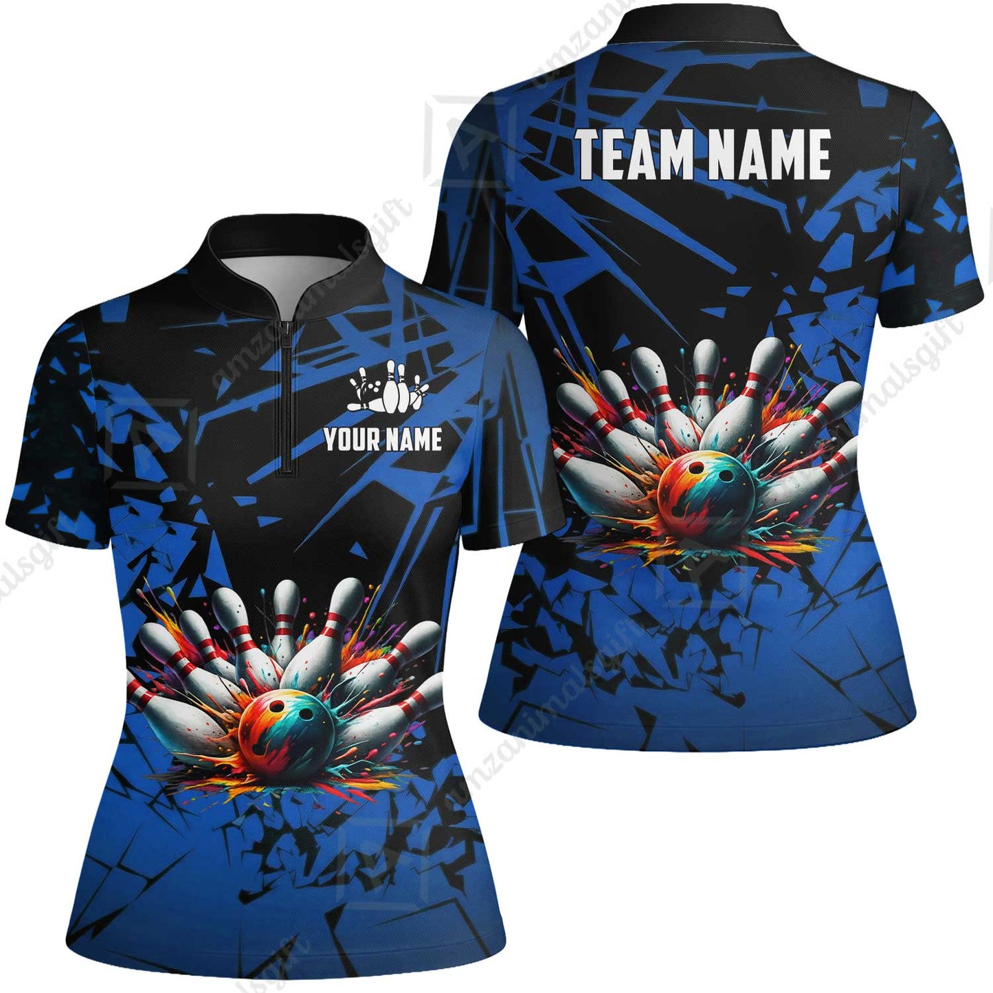 Custom Bowling Jersey Polo Shirt, Strike Explosion Bowling, Custom Bowling Jersey Team Shirt For Players With Name & Team Name