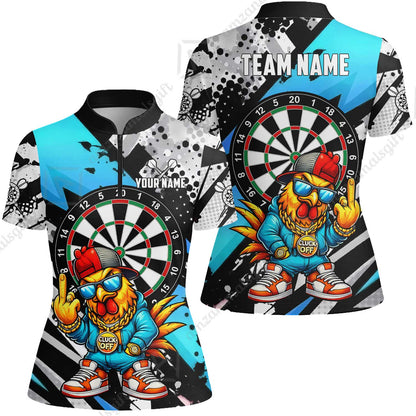 Custom Darts Team Jersey, Personalized Street Rebel Rooster Darts Polo Shirt For Players With Name & Team Name