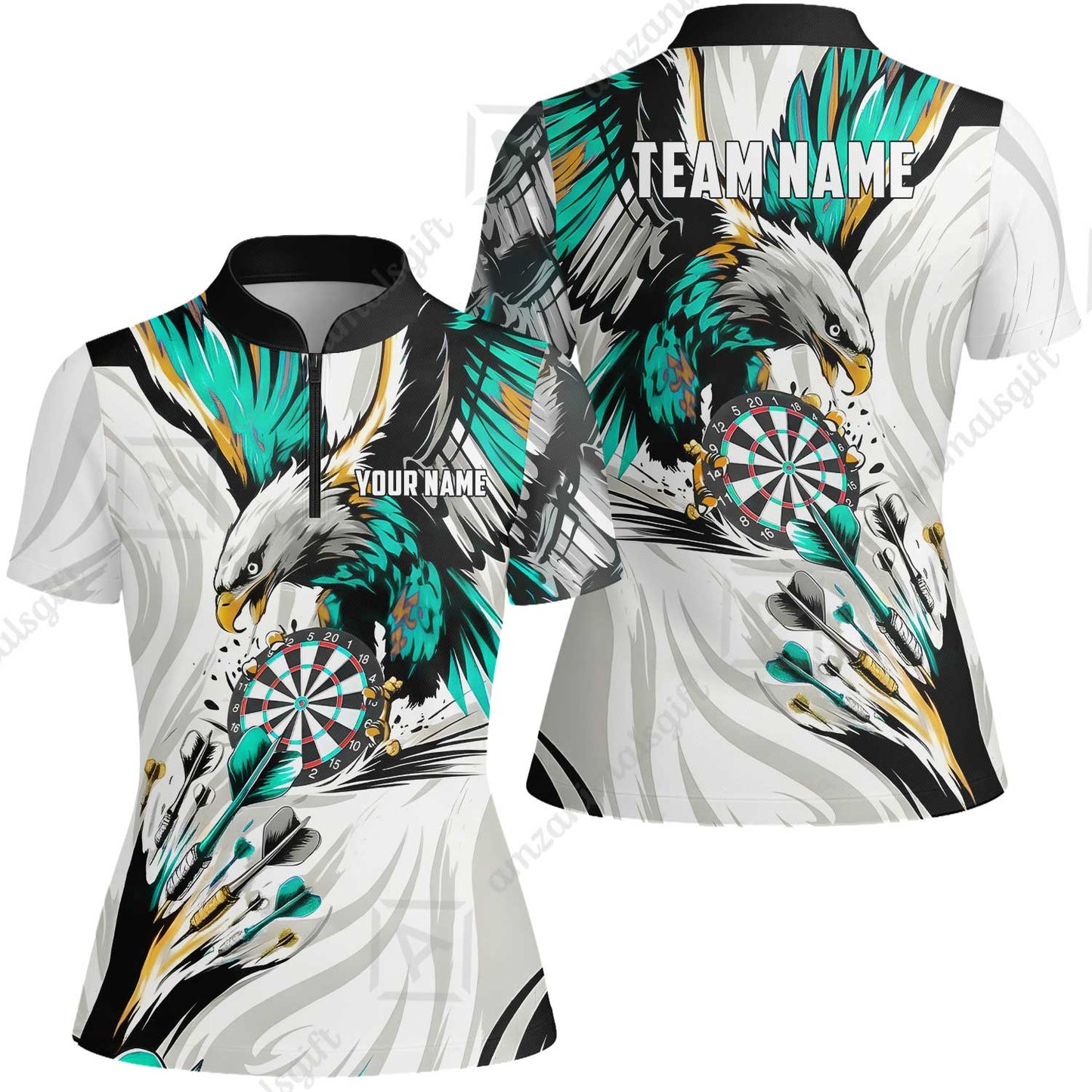 Custom Darts Team Jersey, Personalized Eagle Strike Dart Polo Shirt For Players With Name & Team Name