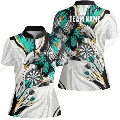Custom Darts Team Jersey, Personalized Eagle Strike Dart Polo Shirt For Players With Name & Team Name