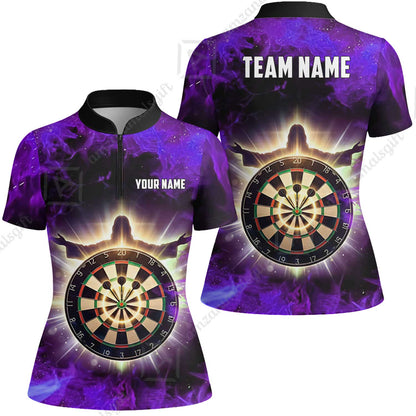 Custom Darts Team Jersey, Personalized Heavenly Strike Dart Polo Shirt For Players With Name & Team Name