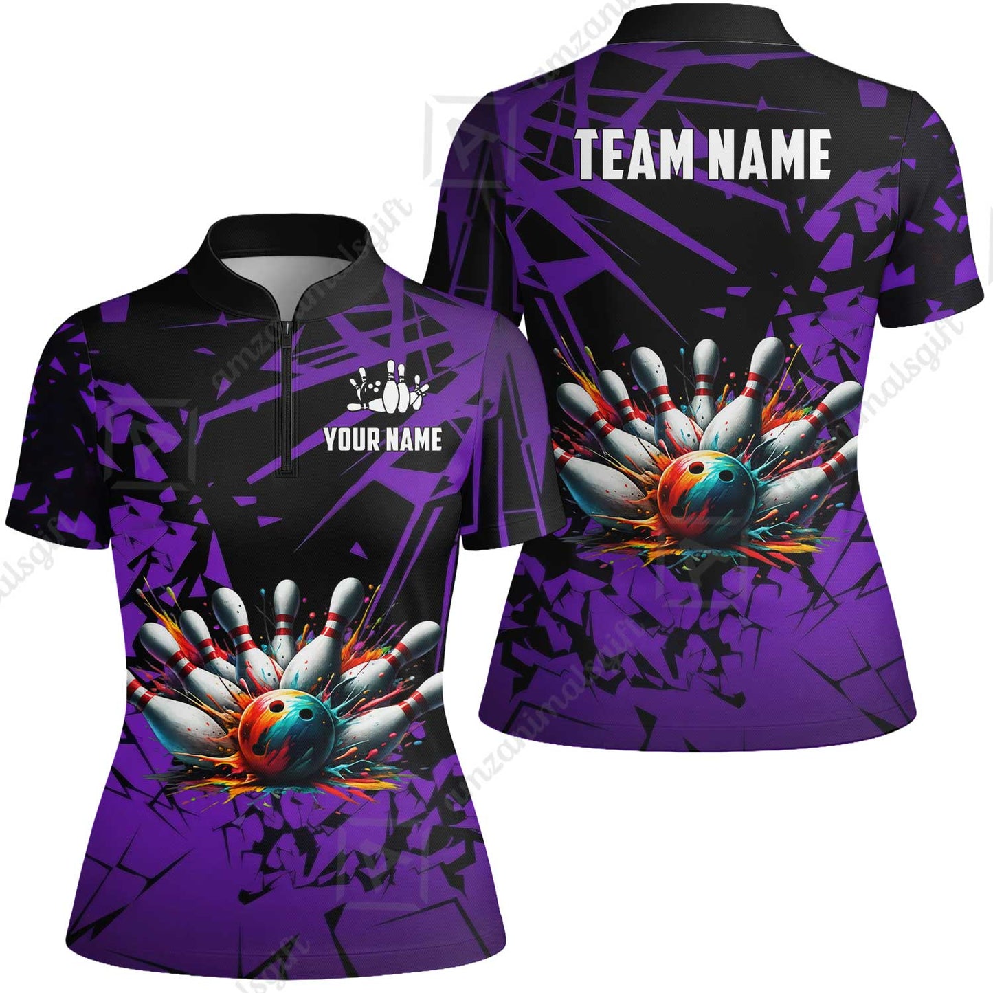 Custom Bowling Jersey Polo Shirt, Strike Explosion Bowling, Custom Bowling Jersey Team Shirt For Players With Name & Team Name