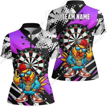 Custom Darts Team Jersey, Personalized Street Rebel Rooster Darts Polo Shirt For Players With Name & Team Name