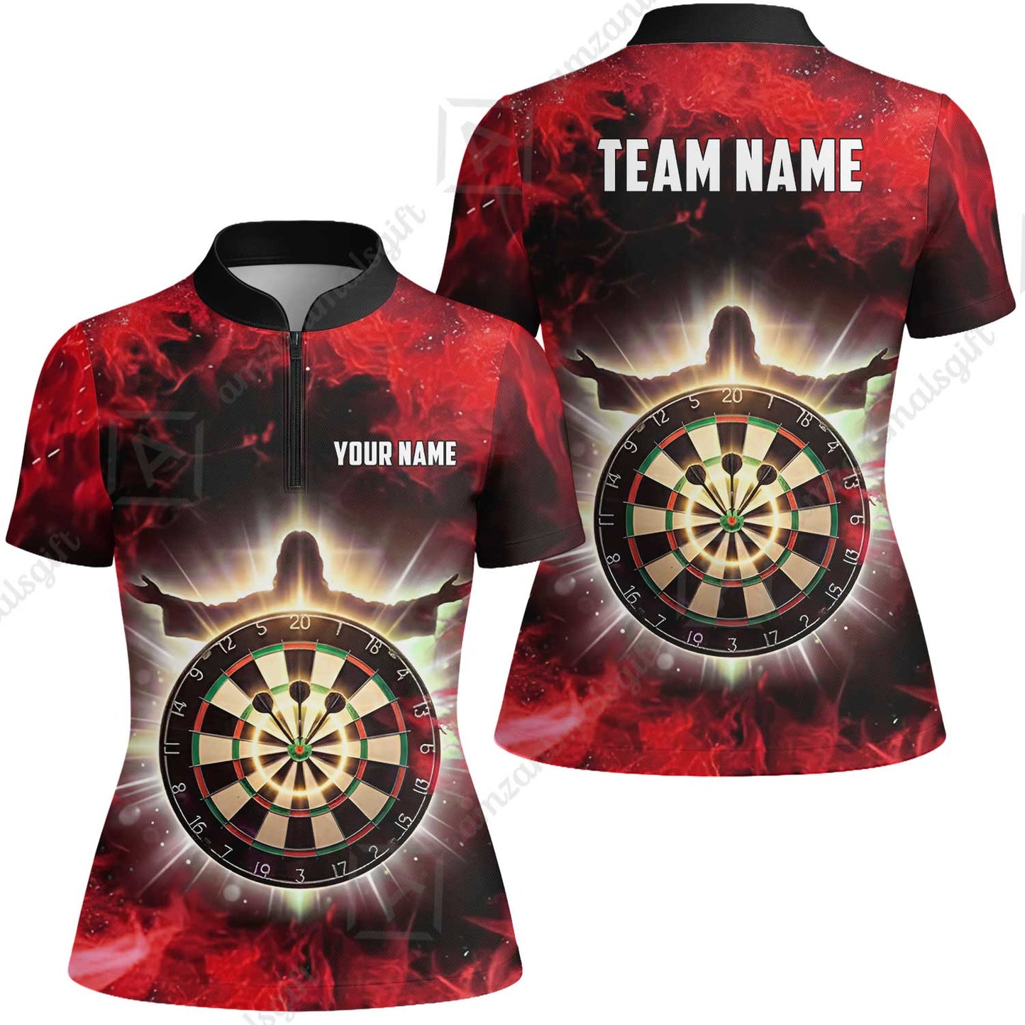 Custom Darts Team Jersey, Personalized Heavenly Strike Dart Polo Shirt For Players With Name & Team Name