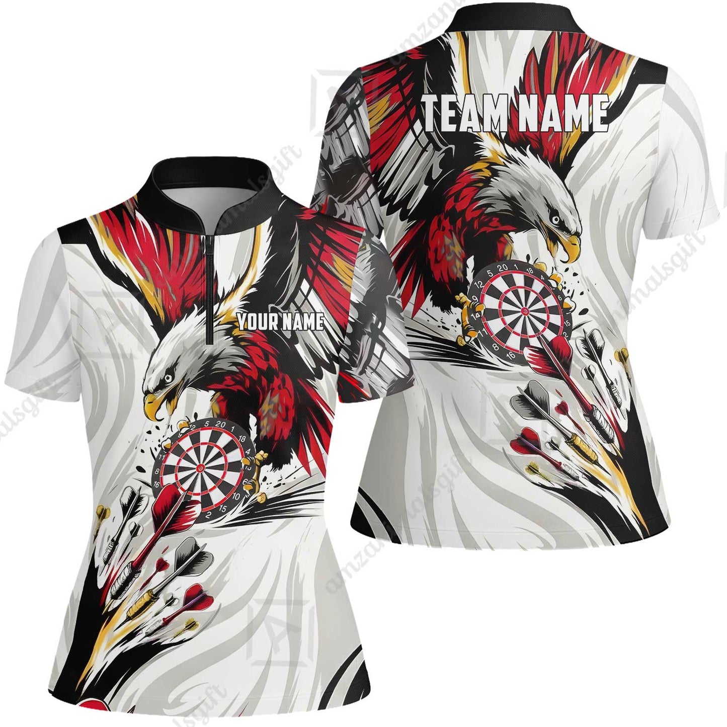 Custom Darts Team Jersey, Personalized Eagle Strike Dart Polo Shirt For Players With Name & Team Name