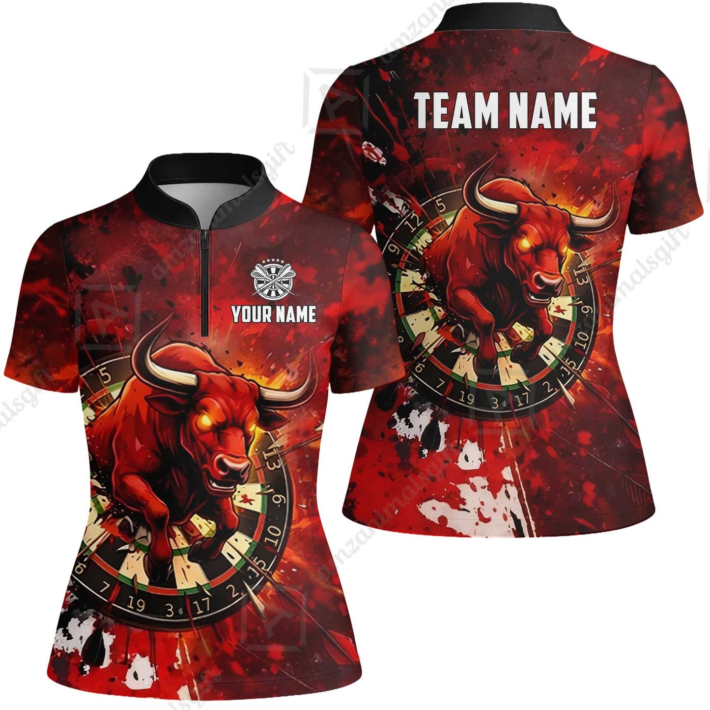 Custom Darts Team Jersey, Personalized Raging Bull Jersey Shirt For Players With Name & Team Name