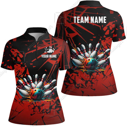 Custom Bowling Jersey Polo Shirt, Strike Explosion Bowling, Custom Bowling Jersey Team Shirt For Players With Name & Team Name