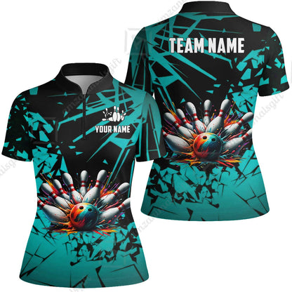 Custom Bowling Jersey Polo Shirt, Strike Explosion Bowling, Custom Bowling Jersey Team Shirt For Players With Name & Team Name