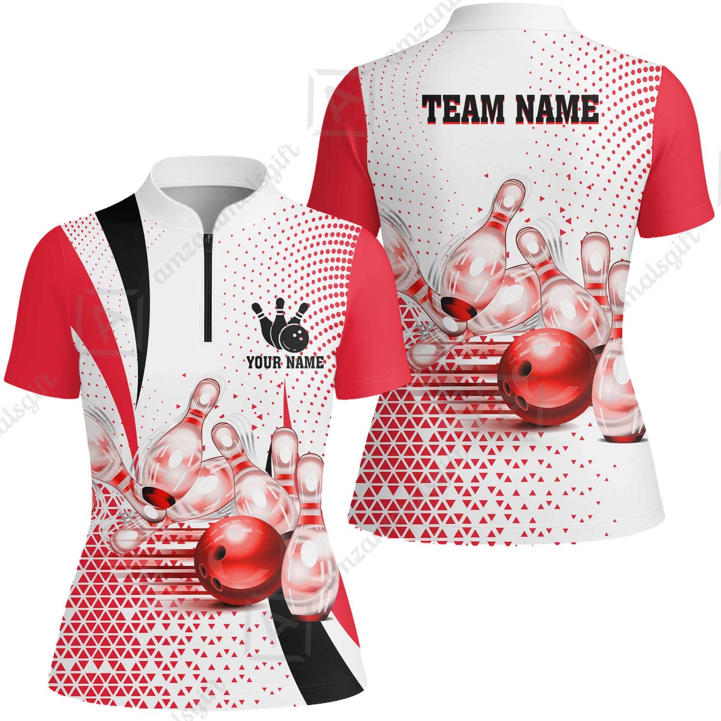 Custom Bowling Polo Shirt - Bowling Jerseys Team, Bowling uniforms, Custom Bowling Shirts With Personalized Name And Team Name - Gifts for Bowlers