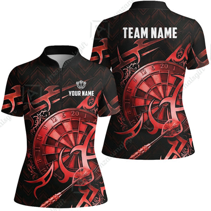 Custom Darts Jersey Polo Shirt, Tribal Darts & Mechanical Inferno, Custom Dart Jersey Team Shirt For Players With Name & Team Name