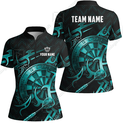 Custom Darts Jersey Polo Shirt, Tribal Darts & Mechanical Inferno, Custom Dart Jersey Team Shirt For Players With Name & Team Name