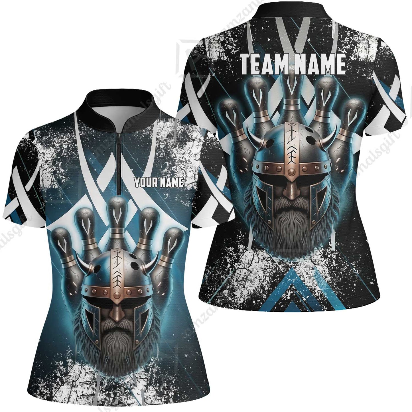 Custom Bowling Jersey Polo Shirt, Norse Warrior Bowling, Custom Bowling Jersey Team Shirt For Players With Name and Team Name