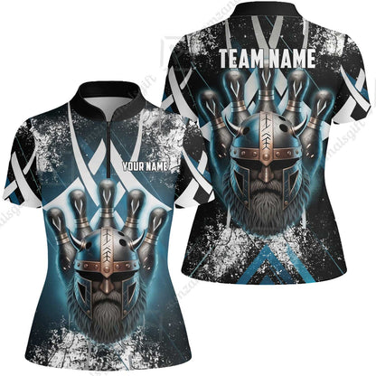 Custom Bowling Jersey Polo Shirt, Norse Warrior Bowling, Custom Bowling Jersey Team Shirt For Players With Name and Team Name