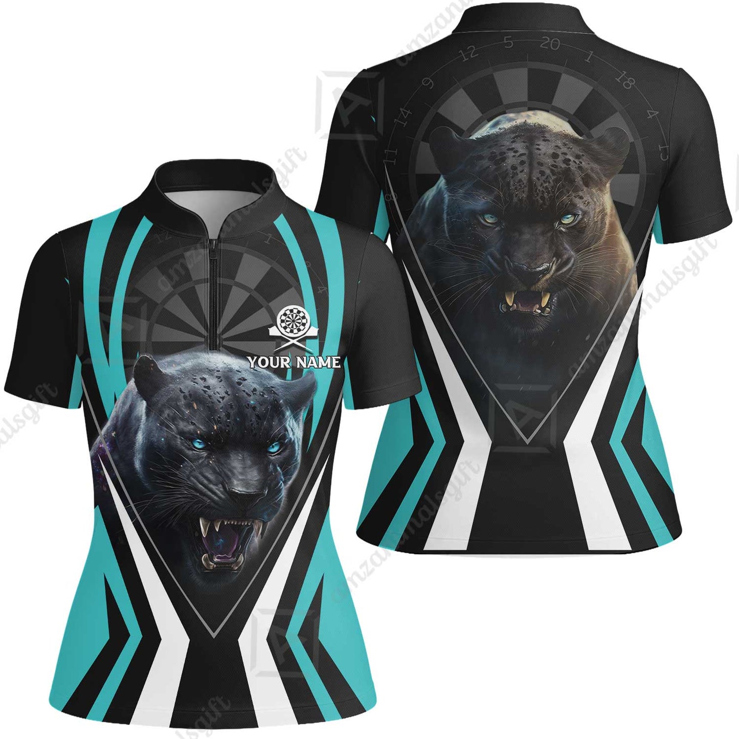 Black Panther And Darts Custom Name Women Jersey Shirt, Bullseye Dartboard Personalized Women Jersey Shirt- Gift For Darts Lovers, Friends