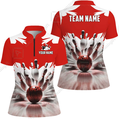 Custom Bowling Jersey Polo Shirt, Electric Marble Strike, Custom Bowling Jersey Team Shirt For Players With Name and Team Name