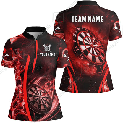 Custom Darts Jersey Polo Shirt, Vibrant Neon Darts, Custom Dart Jersey Team Shirt For Players With Name & Team Name