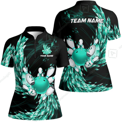 Custom Bowling Jersey Polo Shirt, Crystal Explosion Bowling Custom Bowling Jersey Team Shirt For Players With Name & Team Name