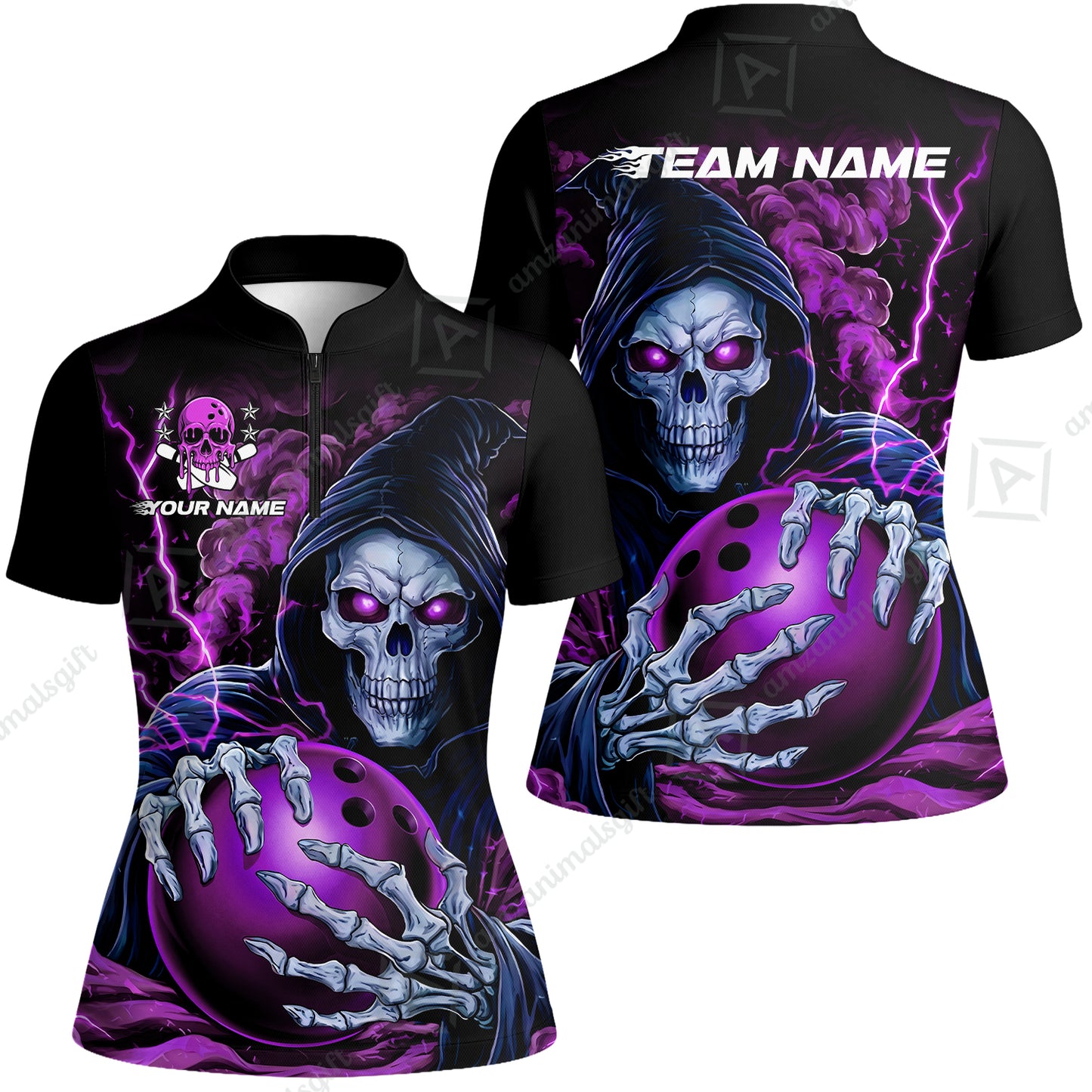 Custom Bowling Jersey Polo Shirt, The Death Hold Bowling Ball, Custom Bowling Jersey Team Shirt For Players With Name & Team Name